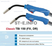 Горелка для полуавтоматической сварки TBi 150-DR-blue-ESG, с поворотным корпусом, длина 3 метра - st-e.info - Тамбов