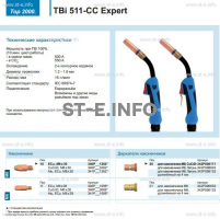 Горелка для полуавтоматической сваркиTBi 511-CC Expert, длина 3 m. - st-e.info - Тамбов