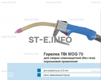 Сварочная горелка TBi MOG 70 (без корпуса) для сварки самозащитной порошковой проволокой (без газа) - st-e.info - Тамбов