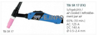 Горелка для аргонодуговой сварки TIG SR-P 17 FX TBi  8 м (газовое охлаждение) - st-e.info - Тамбов