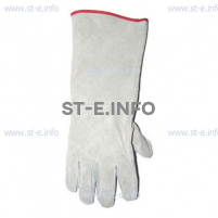 Перчатки-краги спилковые пятипалые серые с подложкой - st-e.info - Тамбов