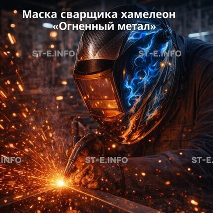 Маска сварщика хамелеон «Огненный метал» (YXE-718G PRO) - st-e.info - Тамбов