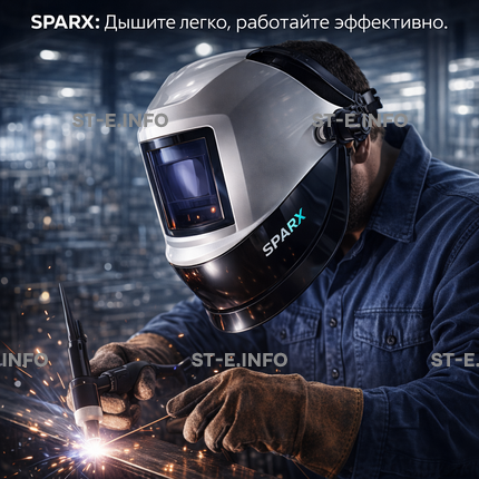 Маска сварщика Sparx с устройством подачи воздуха - st-e.info - Тамбов